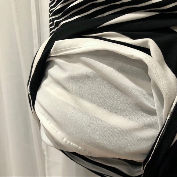 NWOT Mystree Anthropology Striped Layered Bodycon Dress, S - Picture 6 of 9